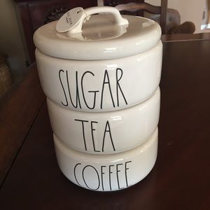 Rea Dunn coffee tea sugar canister